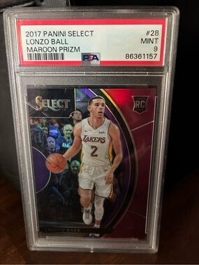 Panini Purple and Gold Lonzo Ball PSA Graded Card